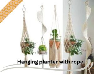 Hanging planter with rope